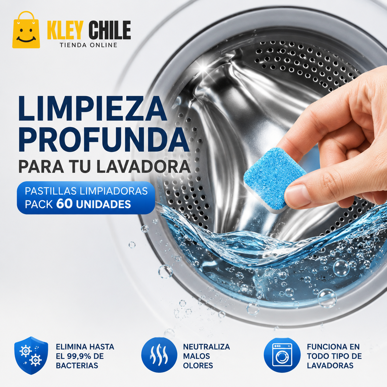 Pack 60 pastillas limpia lavadora - Deja Tu Lavadora como Nueva