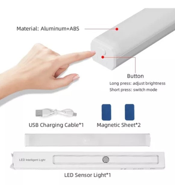 LUZ LED RECARGABLE CON SENSOR DE MOVIMIENTO