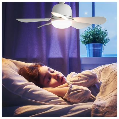 Ventilador y Ampolleta Luz Led 2 en 1
