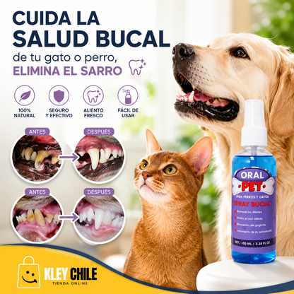 Oral Pet Spray- Reduce mal aliento y ayuda a prevenir sarro sin estrés diario